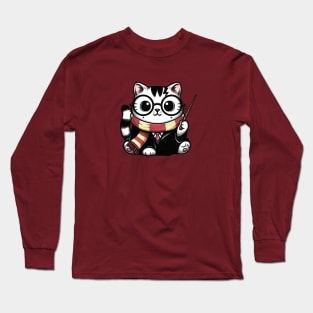 Cat with magic wand Long Sleeve T-Shirt